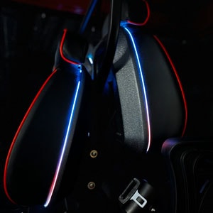 Venom EV Party Pack LED lighting glowing along seats and running boards