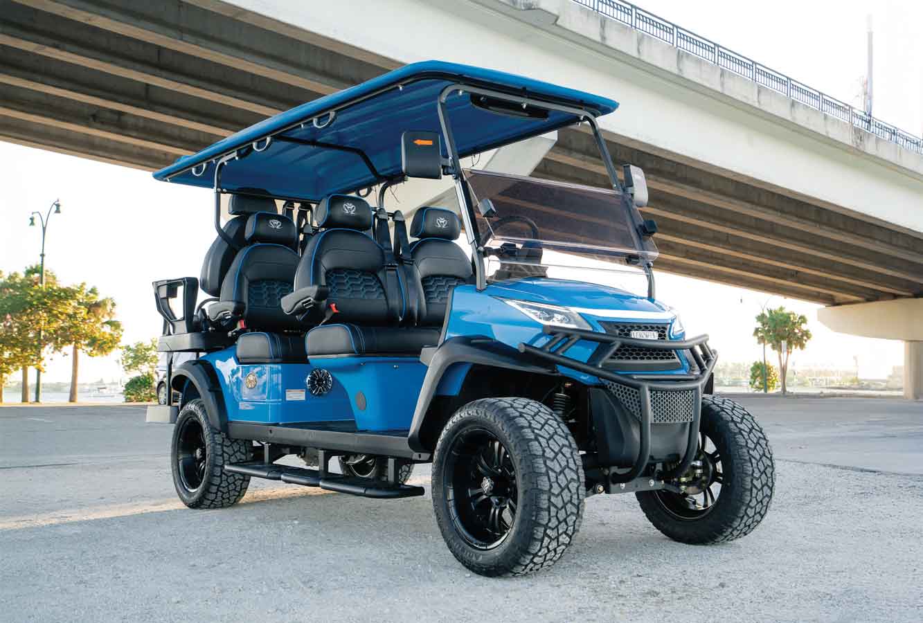 Venom EV 2025 Strike 6-seater electric golf cart full side profile